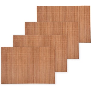 image:imageBambooMN Bamboo PlacematSushi Rolling Mat  185 x 13  Brown with String 4 pcsSkinny Brown