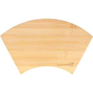 image:imageBambooMN Bamboo Sushi Board Serving Tray Special Design 83 x 47 x 12 Carbonized Brown 2 PiecesFan Medium  Natural