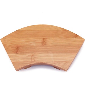 image:imageBambooMN Bamboo Sushi Board Serving Tray Special Design 83 x 47 x 12 Carbonized Brown 2 PiecesFan Small  Brown