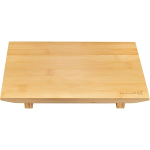 image:imageBambooMN Bamboo Sushi Board Serving Tray Special Design 83 x 47 x 12 Carbonized Brown 2 PiecesRectangle Large  Natural
