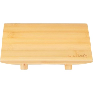 image:imageBambooMN Bamboo Sushi Board Serving Tray Special Design 83 x 47 x 12 Carbonized Brown 2 PiecesRectangle Small  Natural