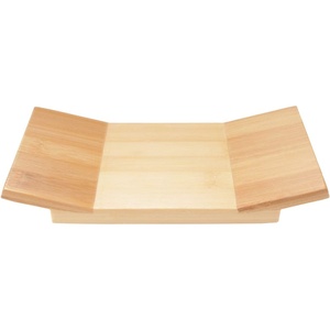 image:imageBambooMN Bamboo Sushi Board Serving Tray Special Design 83 x 47 x 12 Carbonized Brown 2 PiecesSpecial  Natural