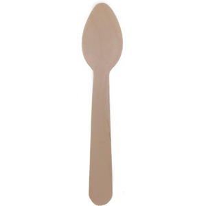image:imageBambooMN Brand  55 Disposable Wood ForkKnife Spoon Set 100 Pieces Each Piece contains one setDessert Spoon