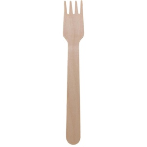 image:imageBambooMN Brand  55 Disposable Wood ForkKnife Spoon Set 100 Pieces Each Piece contains one setDinner Fork