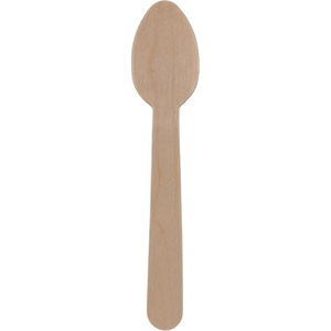 image:imageBambooMN Brand  55 Disposable Wood ForkKnife Spoon Set 100 Pieces Each Piece contains one setDinner Spoon