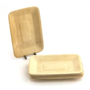 image:imageBambooMN Brand  73 x 5 Rectangle Disposable Bamboo Veneer Plates 24pcs