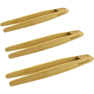 image:imageBambooMN Brand  Reusable Bamboo Kitchen Tongs Assorted Sizes  6 Pieces3