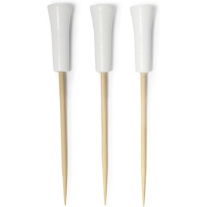 image:imageBambooMN Decorative Golf Tee Bamboo Cocktail Sandwich Skewer Picks  35  Green  1000 PiecesWhite