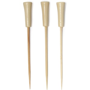 image:imageBambooMN Decorative Golf Tee Bamboo Cocktail Sandwich Skewer Picks  425  White  1000 PiecesNatural