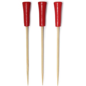 image:imageBambooMN Decorative Golf Tee Bamboo Cocktail Sandwich Skewer Picks  425  White  1000 PiecesRed