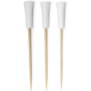 image:imageBambooMN Decorative Golf Tee Bamboo Cocktail Sandwich Skewer Picks  425  White  1000 PiecesWhite