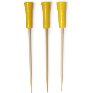 image:imageBambooMN Decorative Golf Tee Bamboo Cocktail Sandwich Skewer Picks  425  White  1000 PiecesYellow
