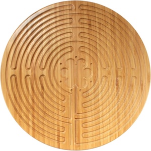 image:imageBambooMN Finger Labyrinth for Meditation and Prayer  125 Diameter  7 Circuit CretanStyle11 Circuit Chartres 125  Carbonized Brown