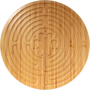 image:imageBambooMN Finger Labyrinth for Meditation and Prayer  125 Diameter  7 Circuit CretanStyle7 Circuit Chartes 125  Carbonized Brown