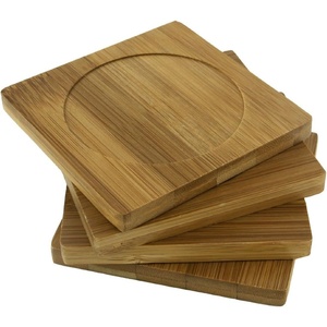 image:imageBambooMN Heavy Duty Bamboo Coasters  375 x 375  Square  10 Piece Coaster Set4 Coaster Set