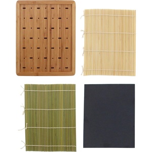 image:imageBambooMN MultiPurpose Bamboo Display Skewers Holder Sushi Making Mats Plus SlateSkewer Holder  Sushi PlateMats  Slate