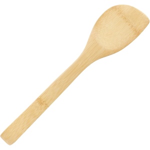 image:imageBambooMN Organic Bamboo Utensil Set Spatula Spoon Tongs  8 PieceB19  Curved SpatulaPaddle