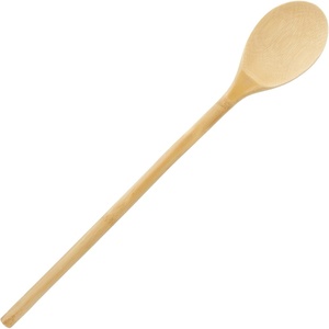 image:imageBambooMN Organic Bamboo Utensil Set Spatula Spoon Tongs  8 PieceB3  Round Handled Spoon  Large
