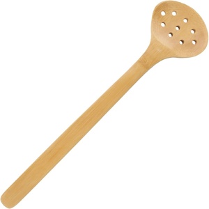 image:imageBambooMN Organic Bamboo Utensil Set Spatula Spoon Tongs  8 PieceB6  Wide Self Draining Spoon