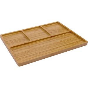 image:imageBambooMN Portion Control Plates  9 Bamboo Ecoware Reusable Dinnerware Divided Round Plates for Healthy Eating Yin Yang 1 PcDivided Plate
