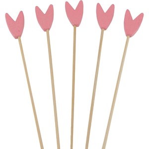 image:imageBambooMN Premium 39 Decorative Tulip End Cocktail Fruit Sandwich Picks Skewers for Catered Events Holidays Restaurants or Buffets Party Supplies 100 PiecesPink