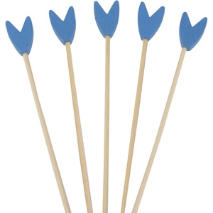 image:imageBambooMN Premium 39 Decorative Tulip End Cocktail Fruit Sandwich Picks Skewers for Catered Events Holidays Restaurants or Buffets Party Supplies 100 PiecesBlue