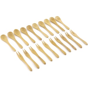 image:imageBambooMN Reusable Bamboo Appetizer Forks Picks 37 Carbonized Brown 100 Pcs20