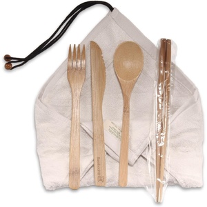 image:imageBambooMN Reusable Travel Bamboo Rayon Washcloth Set with Utensils  1 Set BlackHeather Grey