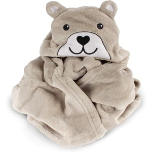 image:imageBambooMN Super Soft Hooded Baby Bath Animal Towels  Cute Nursery Essentials Ages Newborn to Toddler  For GirlsBoysBeige Bear