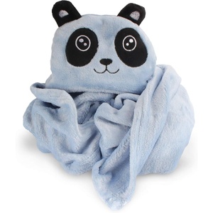 image:imageBambooMN Super Soft Hooded Baby Bath Animal Towels  Cute Nursery Essentials Ages Newborn to Toddler  For GirlsBoysBlue Panda