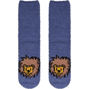 image:imageBambooMN Womens Super Soft Cute Fuzzy Cozy Warm Animal Face Indoor Outdoor Cabin Crew Home SocksLion 2 Pairs