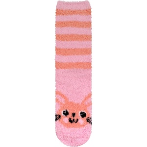 image:imageBambooMN Womens Super Soft Cute Fuzzy Cozy Warm Animal Face Indoor Outdoor Cabin Crew Home SocksRabbit