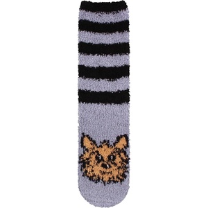 image:imageBambooMN Womens Super Soft Cute Fuzzy Cozy Warm Animal Face Indoor Outdoor Cabin Crew Home SocksYorkie