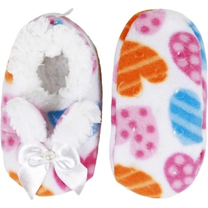 image:imageInfants Toddler Soft Warm Cozy Fuzzy Slippers NonSlip Lined Socks Shoes19b
