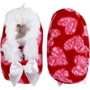 image:imageInfants Toddler Soft Warm Cozy Fuzzy Slippers NonSlip Lined Socks Shoes19c