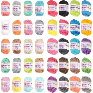 image:imageJubileeYarn Amigurumi Select Yarn Bonbons  10gSkein Baby Weight Acrylic  Light Colors  20 Skeins2x Light Colors1x Dark Colors