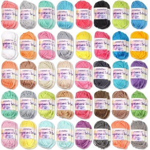 image:imageJubileeYarn Amigurumi Select Yarn Bonbons  10gSkein Baby Weight Acrylic  Light Colors  20 Skeins2x Light Colors2x Dark Colors