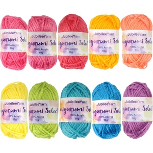 image:imageJubileeYarn Amigurumi Select Yarn Bonbons  10gSkein Baby Weight Acrylic  Light Colors  20 SkeinsShades of Dark Colorful