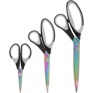 image:imageJubileeYarn Titanium Softgrip Scissors Set  Pinking Sewing Arts Crafts Office  1 Set of 4  Purple3pc Black