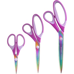 image:imageJubileeYarn Titanium Softgrip Scissors Set  Pinking Sewing Arts Crafts Office  1 Set of 4  Purple3pc Purple