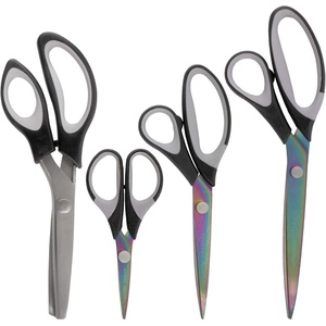 image:imageJubileeYarn Titanium Softgrip Scissors Set  Pinking Sewing Arts Crafts Office  1 Set of 4  Purple4pc Black