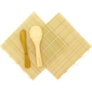 image:imageSushi Making Kit Natural Bamboo Sushi Mat Paddle Spreader