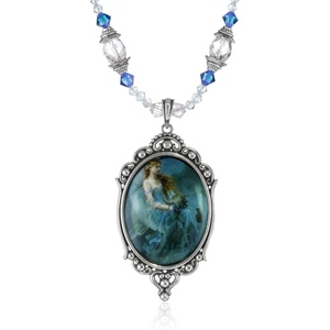 image:imageWind Moon Crystal Choker Necklace by Munro Includes Extender Chain to Lengthen to 10 Inches