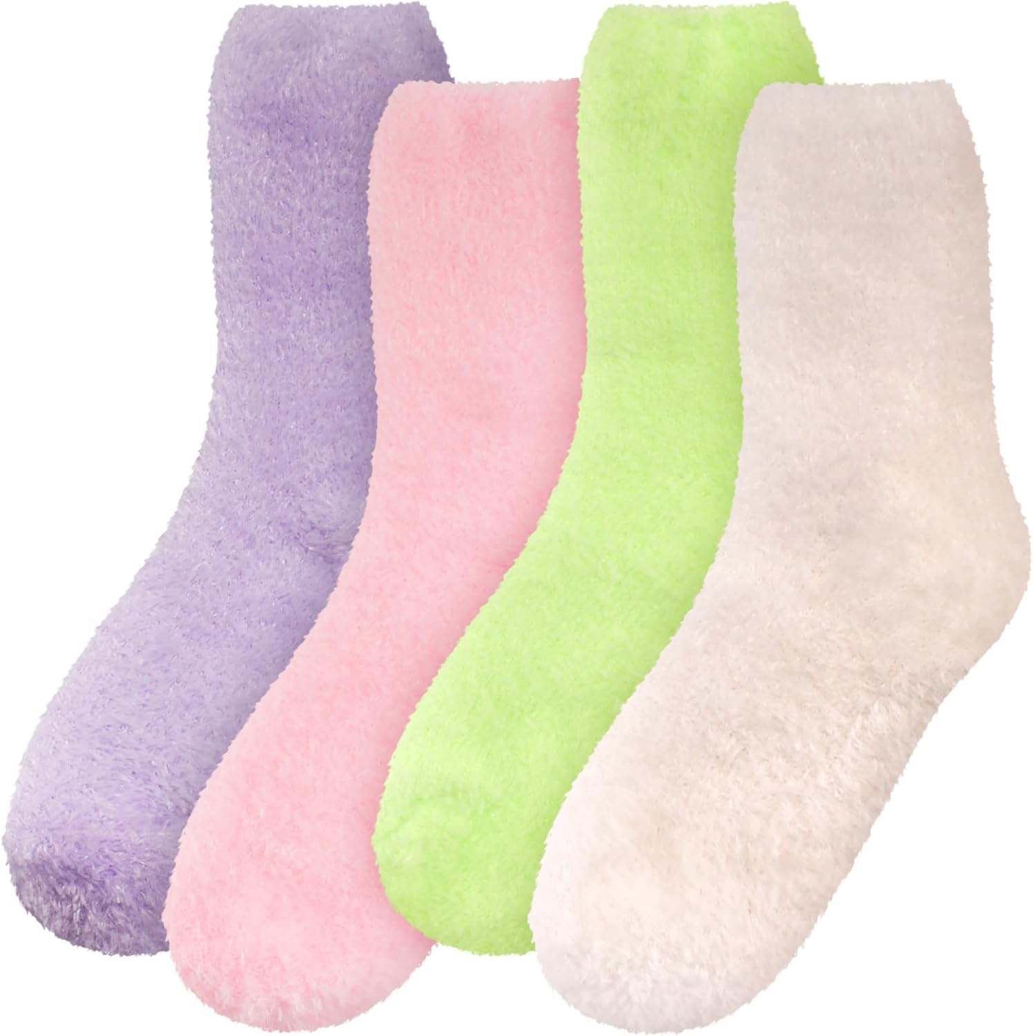 image:imageBambooMN Womens Fuzzy Soft Colored SocksAssortment D