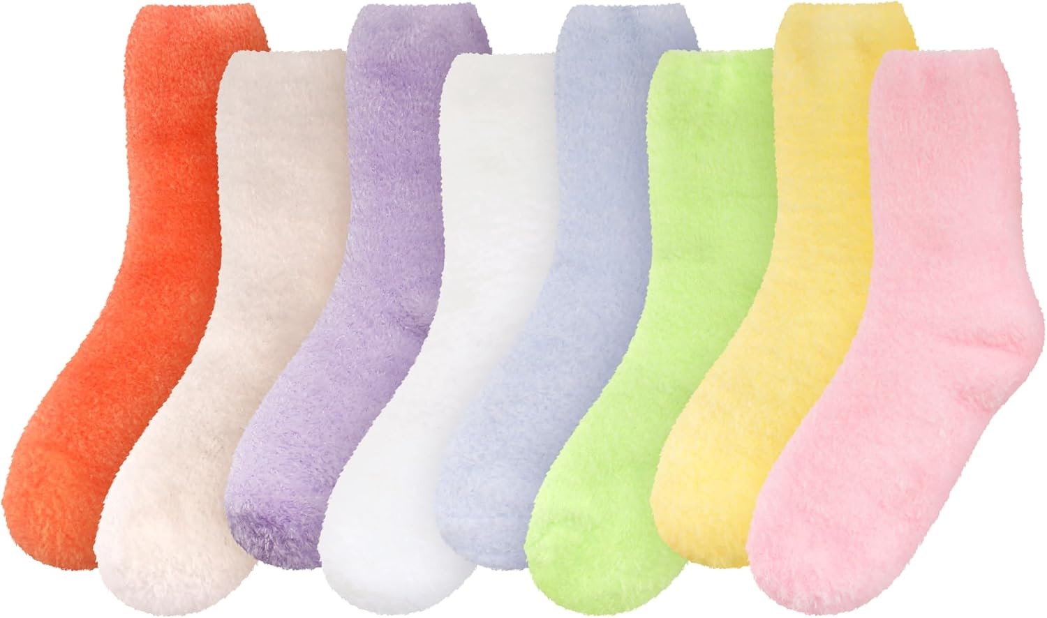 image:imageBambooMN Womens Fuzzy Soft Colored SocksAssortment E