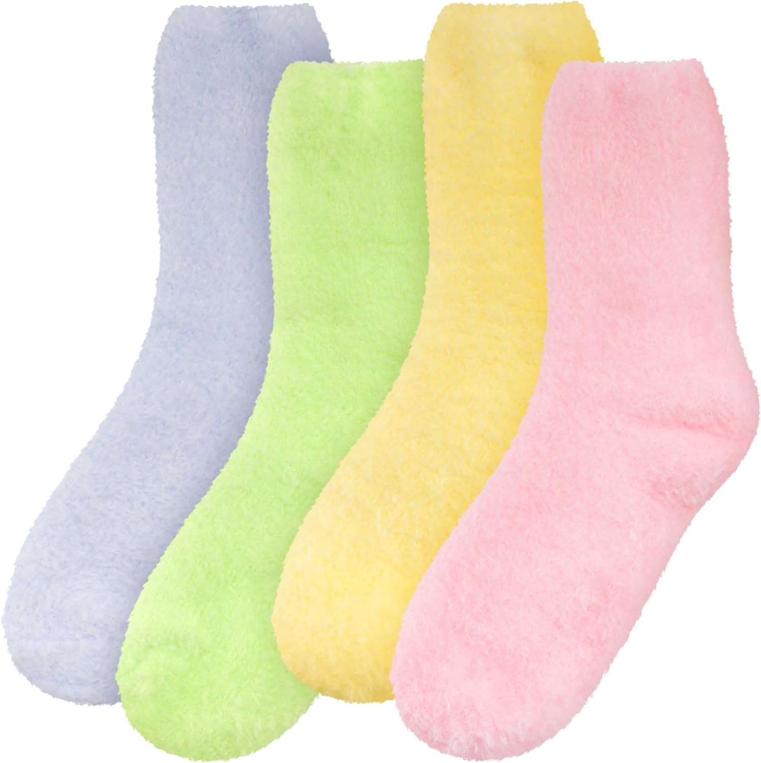 image:imageBambooMN Womens Fuzzy Soft Colored SocksAssortment a