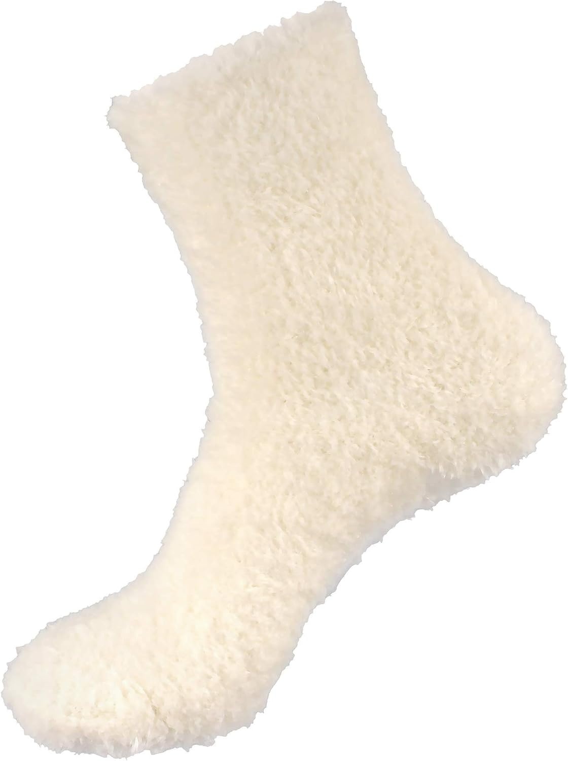 image:imageBambooMN Womens Super Soft and Cozy Feather Light Fuzzy Socks  Multiple Color Options  Two Sizes  Value Packs05  Cream White