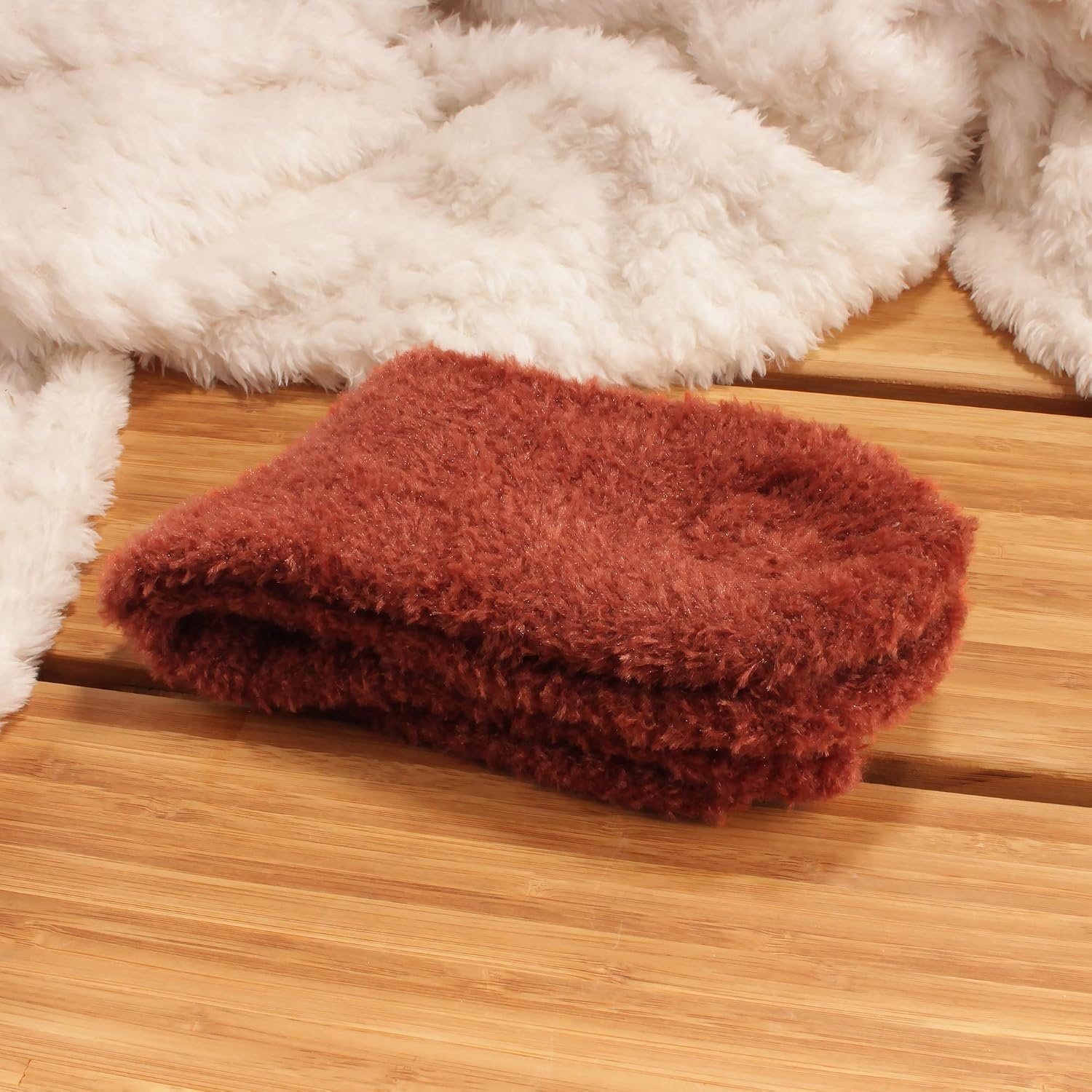 image:imageBambooMN Womens Super Soft and Cozy Feather Light Fuzzy Socks  Multiple Color Options  Two Sizes  Value Packs07  Bricks Burgundy