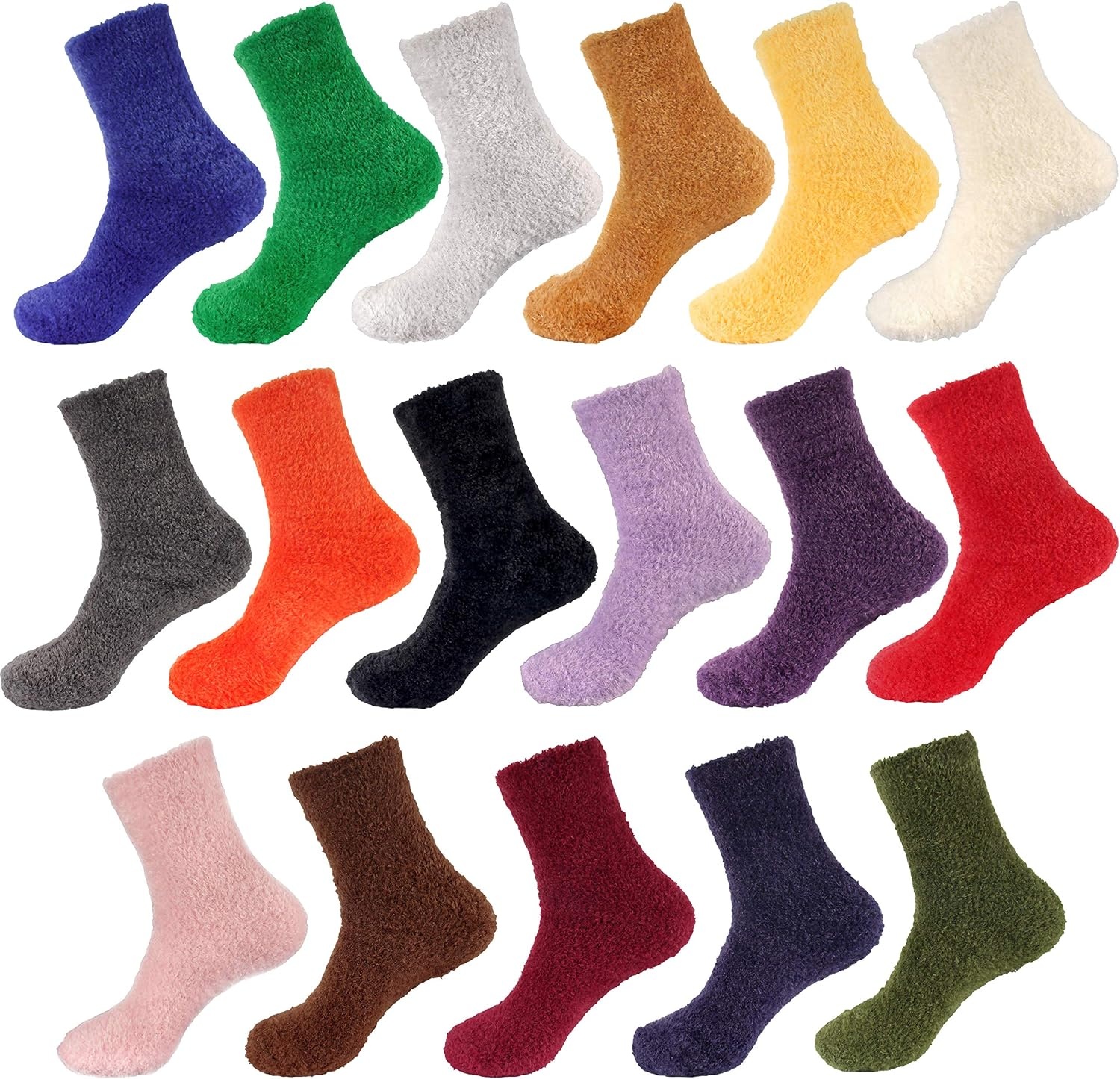 image:imageBambooMN Womens Super Soft and Cozy Feather Light Fuzzy Socks  Multiple Color Options  Two Sizes  Value Packs07  Bricks Burgundy