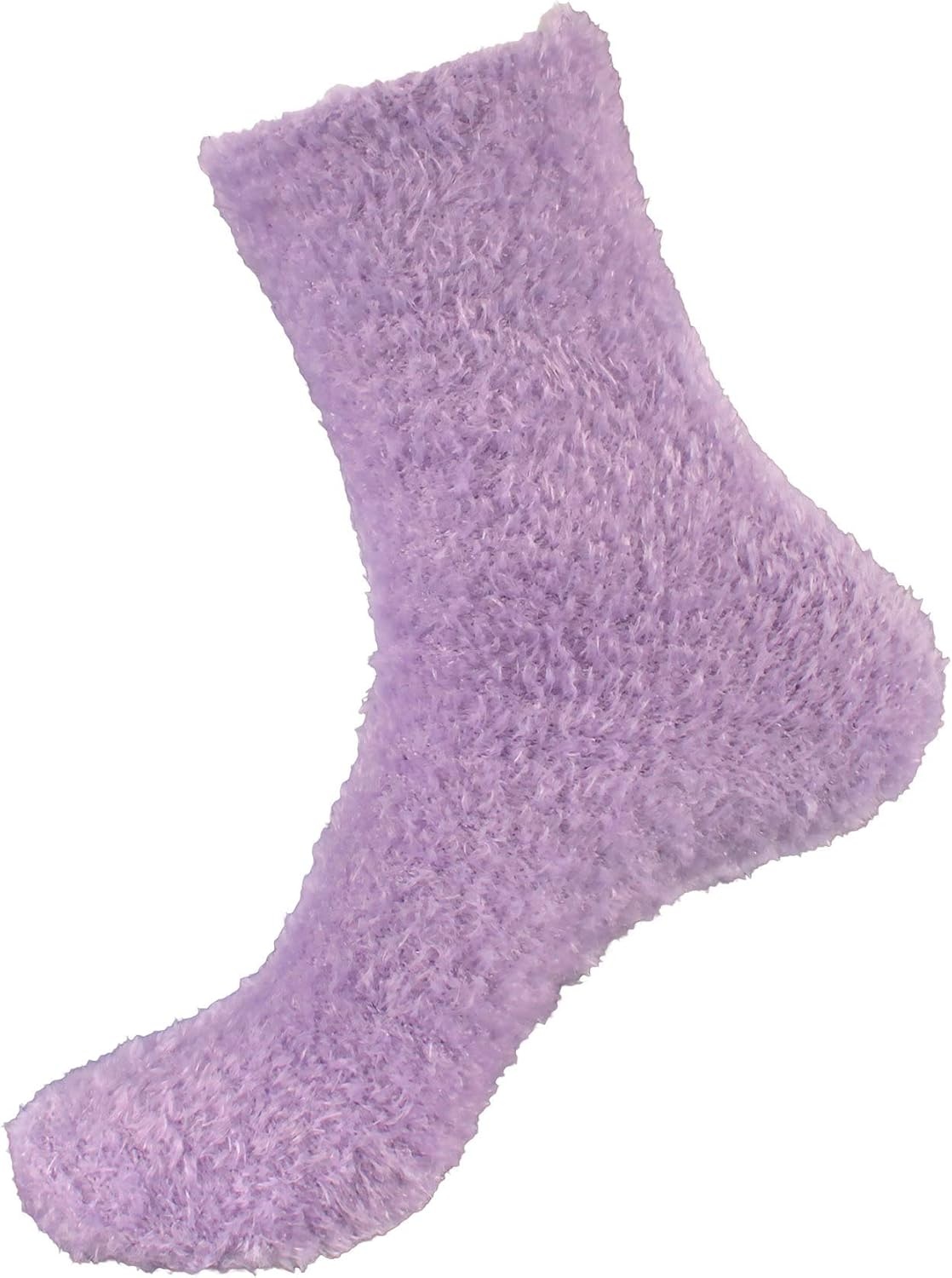 image:imageBambooMN Womens Super Soft and Cozy Feather Light Fuzzy Socks  Multiple Color Options  Two Sizes  Value Packs09  Lilacs Lavender